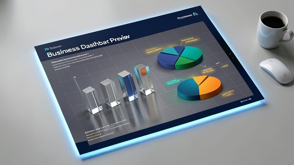 Business Dashboard with 3D Charts