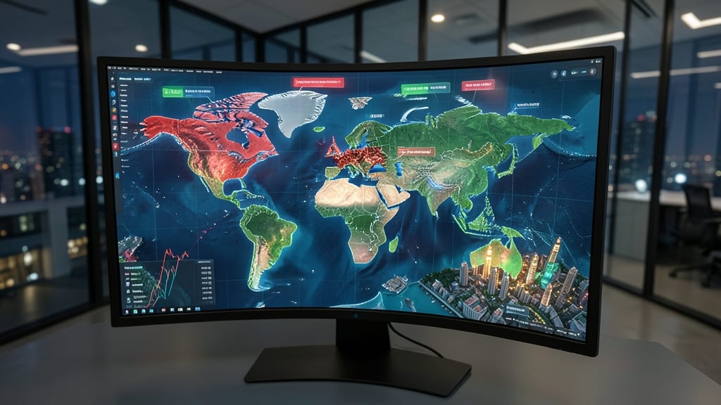 Real-Time Stock Performance Geospatial Maps